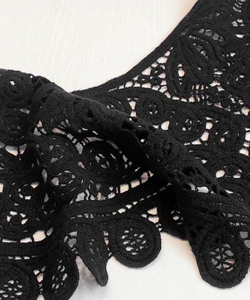 DAY CLOSET つけ襟 付け襟 レディース クロシェ編みビッグカラー付け襟