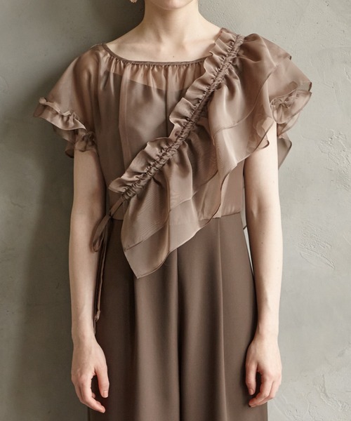 AIMER（エメ） パンツドレス フリルサッシュ付きマルチWAY