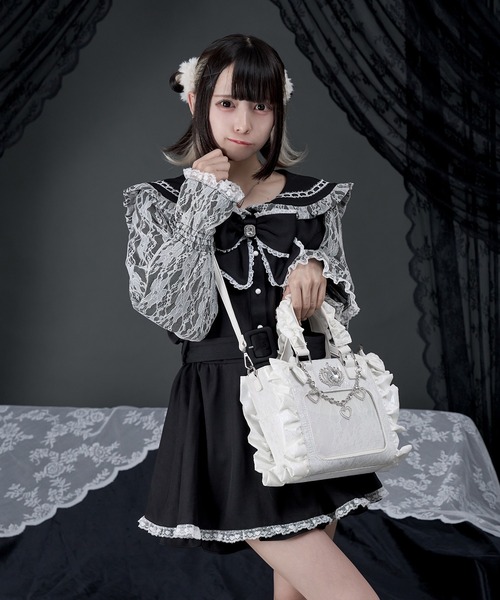 palelfy パルエルフィー オーロラレースBIG姫痛バ/地雷系 量産型 Pal