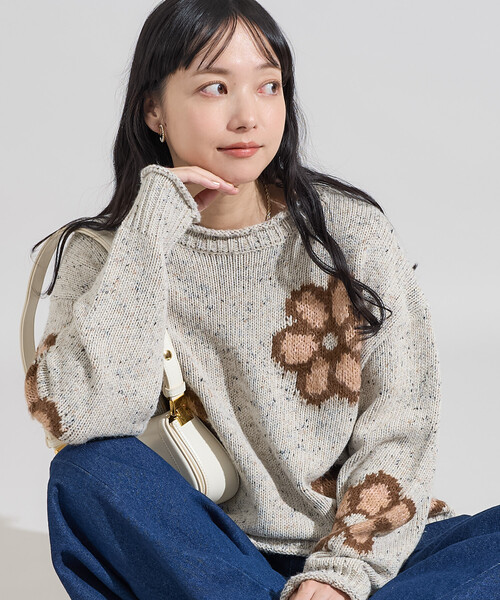 FREAK'S STORE（フリークスストア） ニット セーター 花柄ジャガード