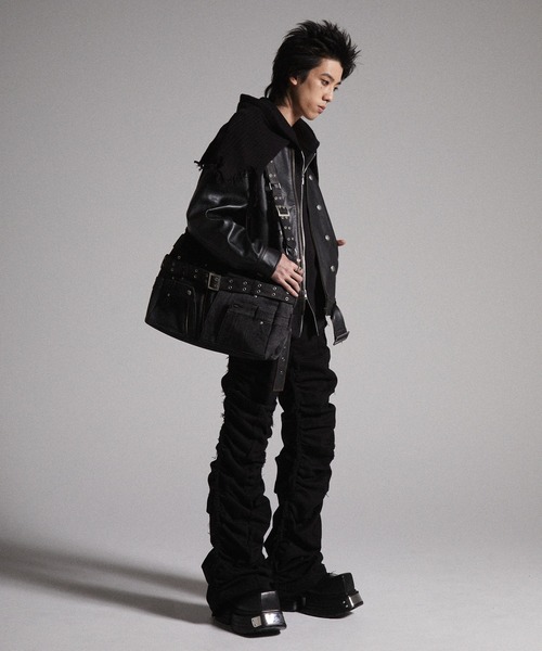 GRANCY ブルゾン アウター 「GRANCY」Napoleon Leather Blouson