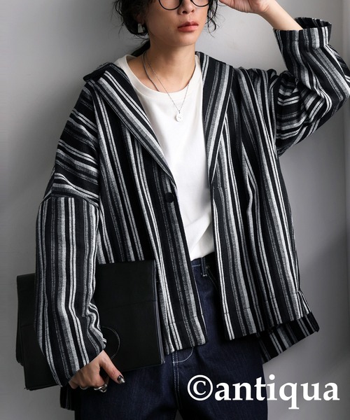 antiqua（アンティカ） ジャケット テーラードジャケット ストライプ