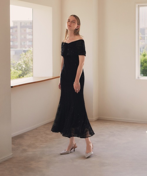 Leja（レジャ） ドレス 「LEJA」2wayレース花柄オフショルダー