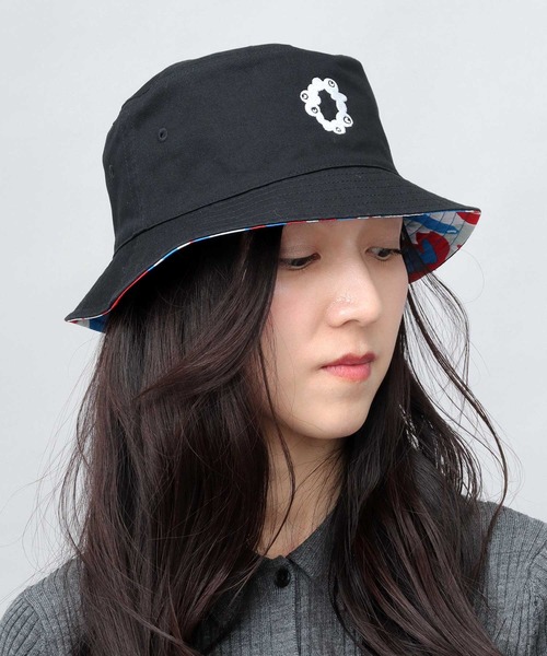 A.M.S. 帽子 ハット 大阪・関西万博公式 ミャクミャク 刺繍 総柄