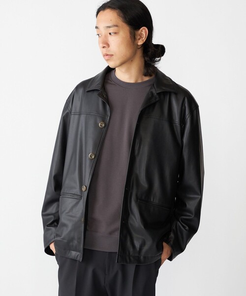SHIPS（シップス） ブルゾン アウター BENCH MARKING SHIRT: 合成皮革