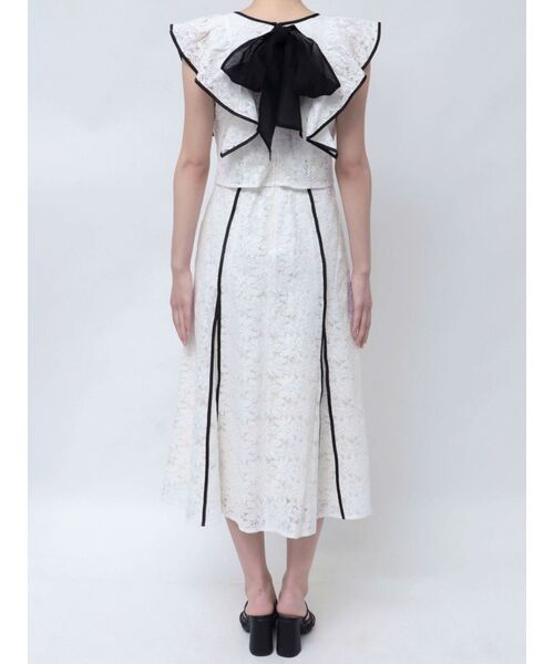 dazzlin（ダズリン） ドレス バックリボンパイピングレースドレス