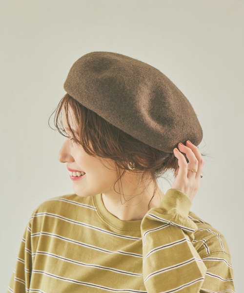 新品 Chapeau d' O AG ベレー帽 ブラウン Chapeau d' Oで人気のベレー
