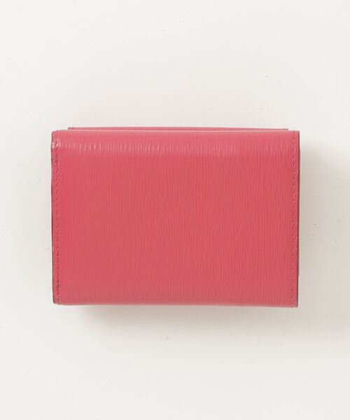 極美品✨PRADA 三つ折り 三角ロゴ サフィアーノ レザー ピンク 財布