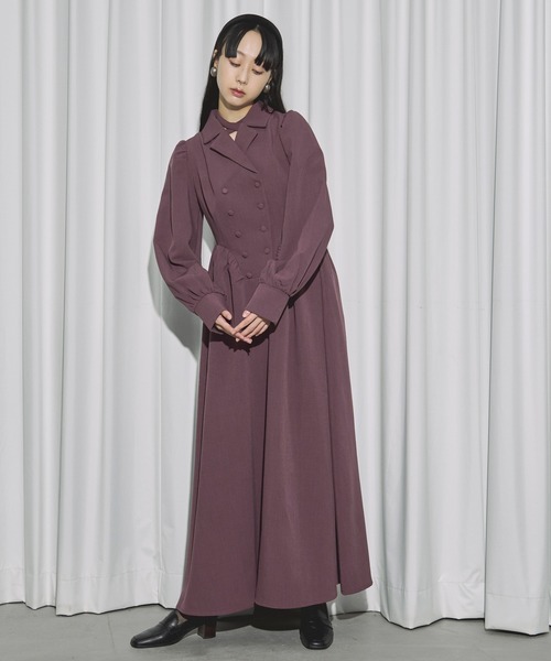 Ezick ワンピース 2way code neck トレンチデザインワンピース