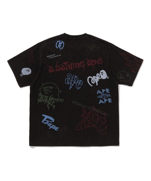 A BATHING APE（アベイシングエイプ） tシャツ OVERALL PRINT RELAXED