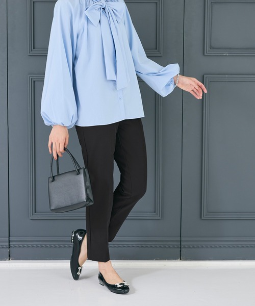 coca（コカ） パンツ 裏起毛ハイウエスト美脚テーパードパンツ