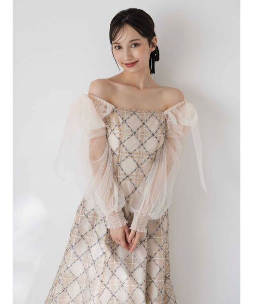 dazzlin（ダズリン） ドレス レースリボンオフショルドレス : ZOZOTOWN