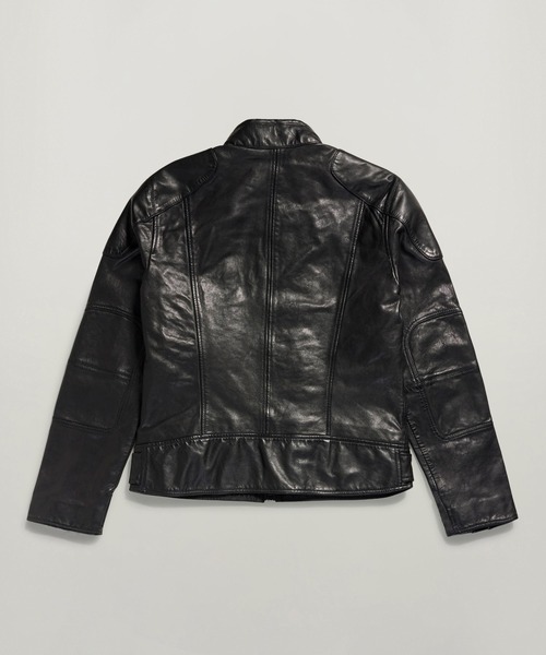 G-STAR RAW 革ジャン ライダース Biker Leather Jacket/シングルレザー