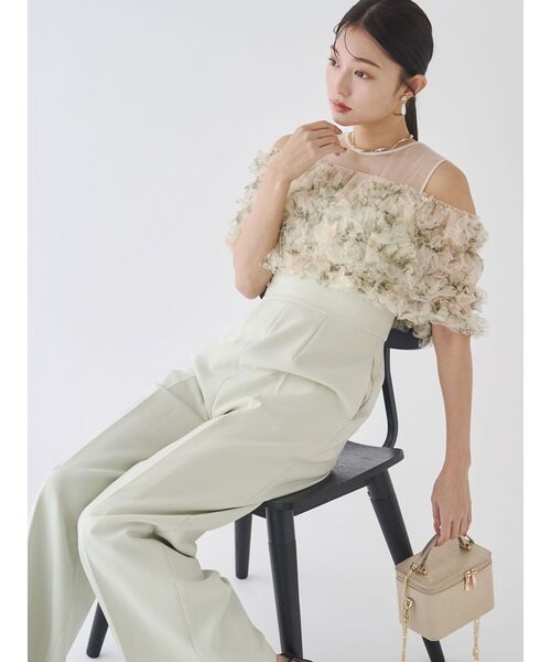 LAGUNAMOON（ラグナムーン） パンツドレス LADYチュールオフショル