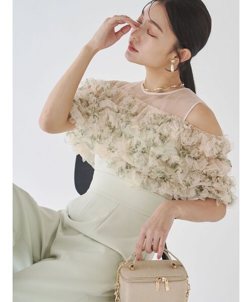 LAGUNAMOON（ラグナムーン） パンツドレス LADYチュールオフショル