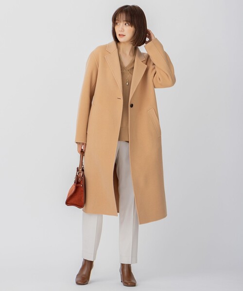 23区（ニジュウサンク） チェスターコート 38 ベージュ レディース