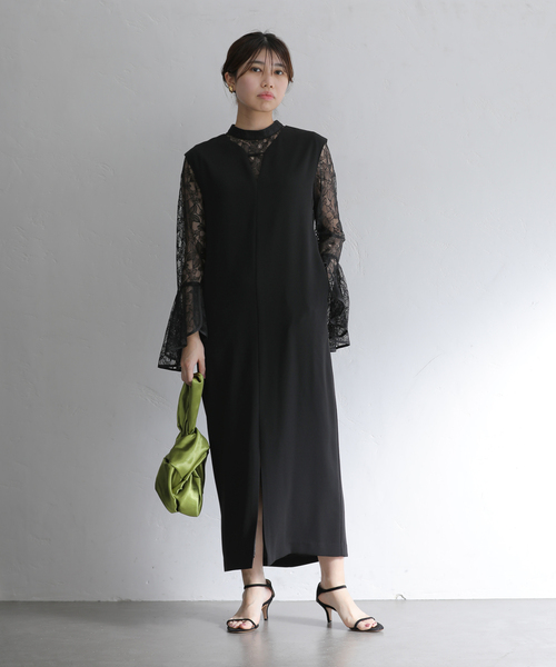 La TOTALITE（ラ トータリテ） ドレス ベルスリーブスリットドレス