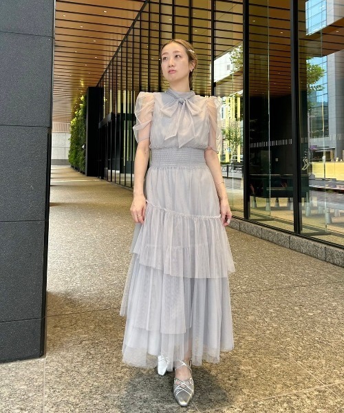 FURFUR（ファーファー） ドレス ハーフスリーブチュールドレス