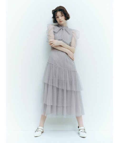 FURFUR（ファーファー） ドレス ハーフスリーブチュールドレス