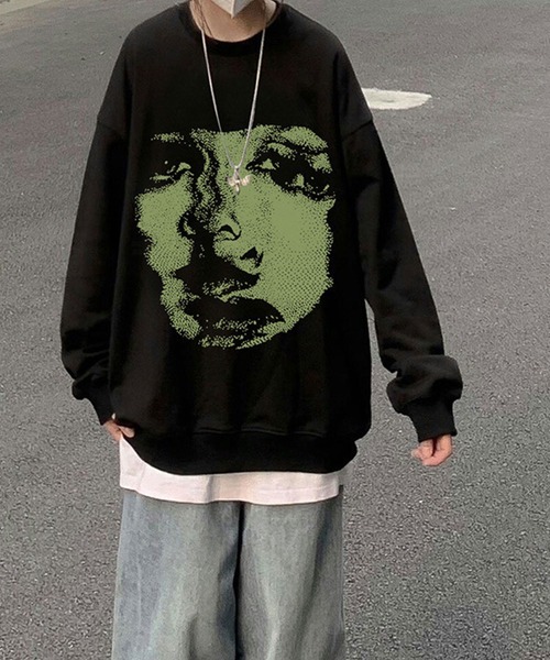 Theater code トレーナー スウェット big face print sweat / ビッグ