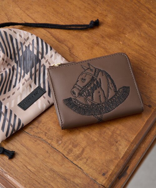 ear PAPILLONNER（イア パピヨネ） 財布 sampo×ear 本革ホース刺しゅう