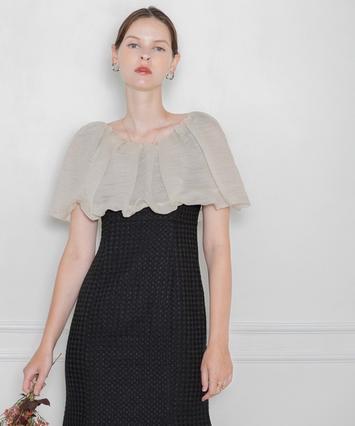 Leja（レジャ） ドレス 「LEJA」2WAYオフショルダーパフスリーブバリエ