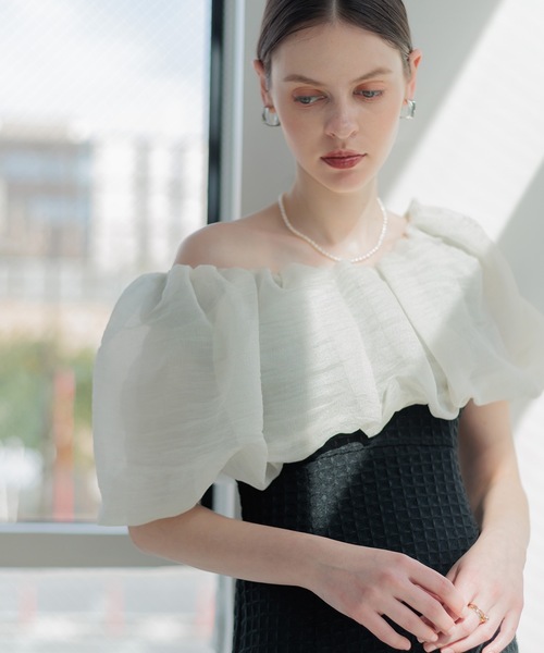 Leja（レジャ） ドレス 「LEJA」2WAYオフショルダーパフスリーブバリエ