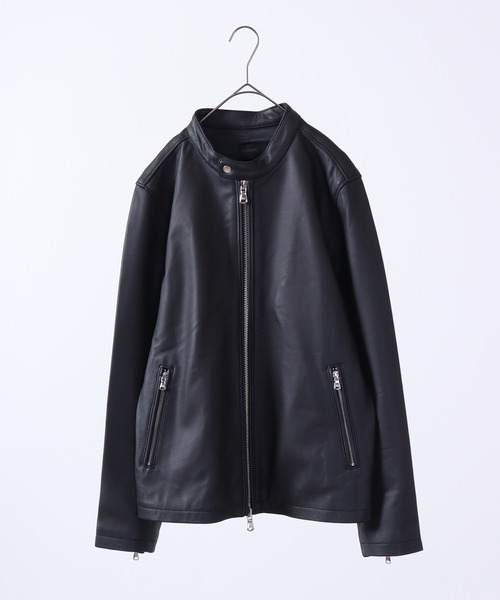 MMMM 革ジャン ライダース ラムレザーシングルライダースジャケット