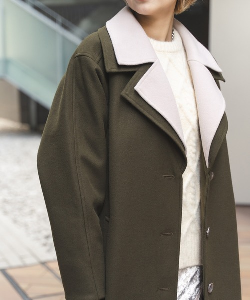 MIEL CRISHUNANT（ミエルクリシュナ） チェスターコート MEDIUM カーキ