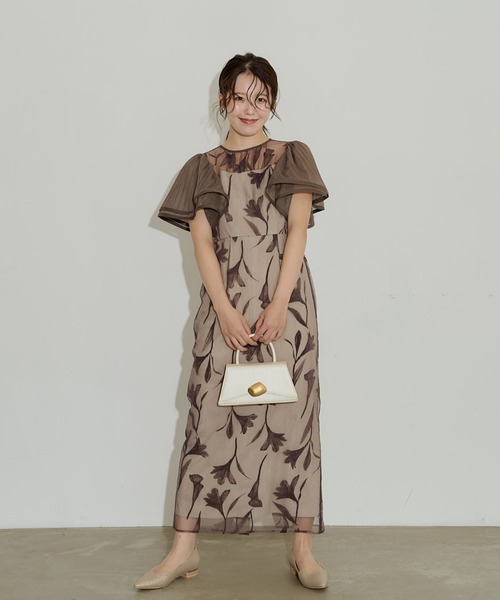 LE'RURE ドレス Circurar sleeve flower dress : ZOZOTOWN Yahoo!店