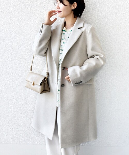 SHIPS（シップス） コート チェスターコート ロイヤル ジーロン