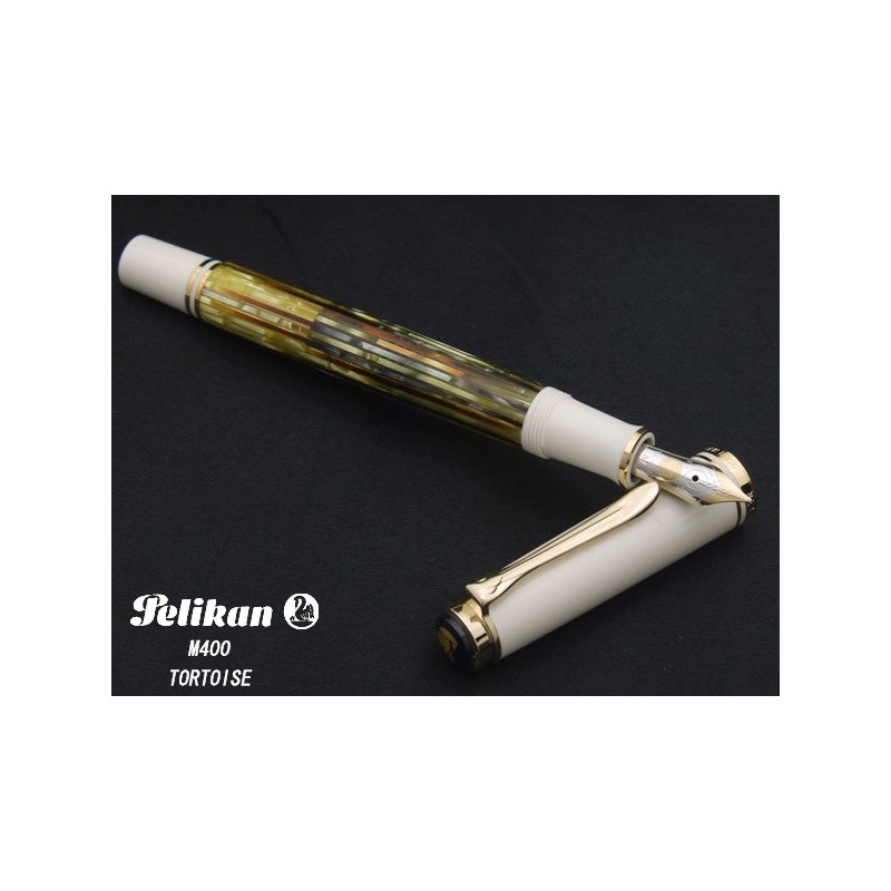 Pelikan Souveran M400 Tortoise White Fountain Pen (F/M/B nib)