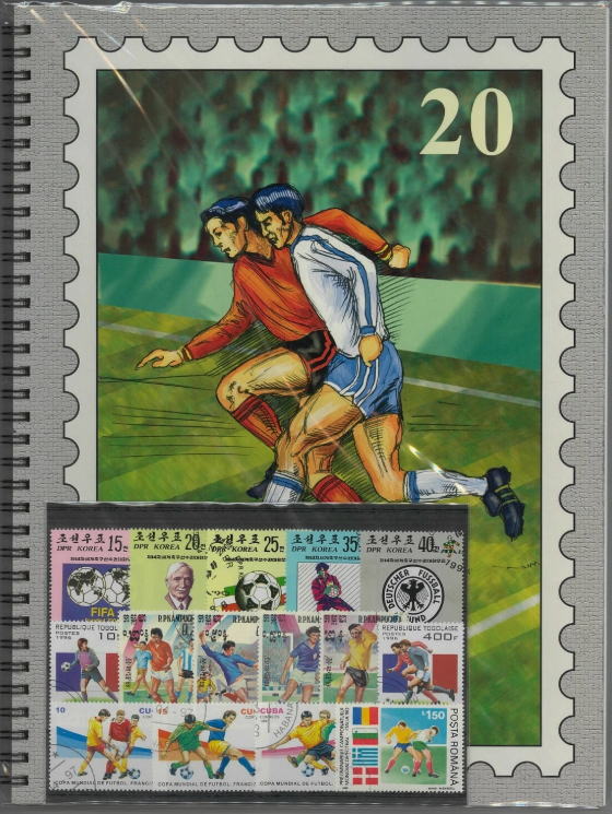 切手アルバム グラシンストックブック サッカー リングタイプ - すてき