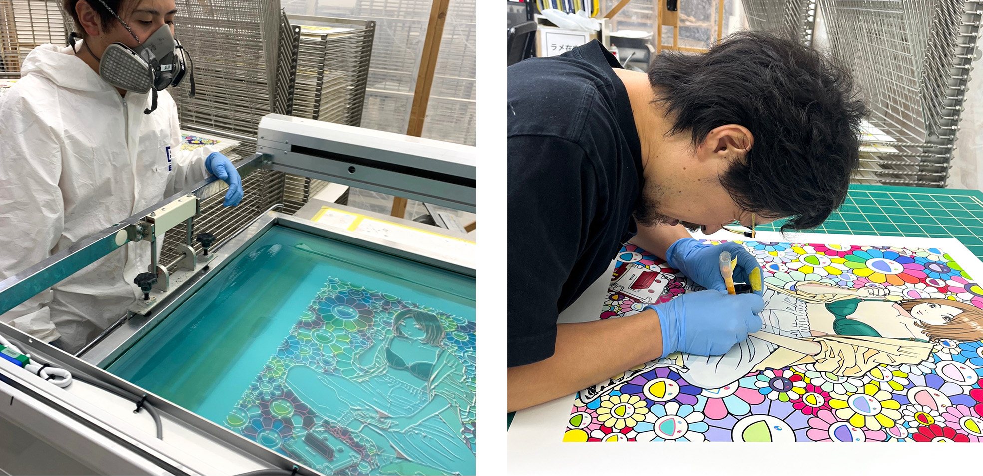 江口寿史 村上隆エディションサイン入りコラボレーション版画 famicom