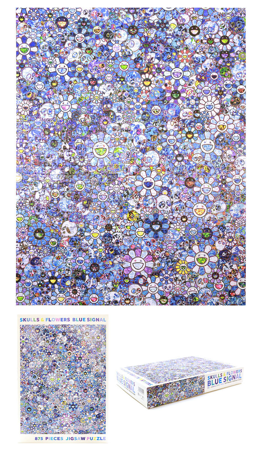 新品 村上隆SKULLS&FLOWERS 【BLUE SIGNAL】パズル 村上隆