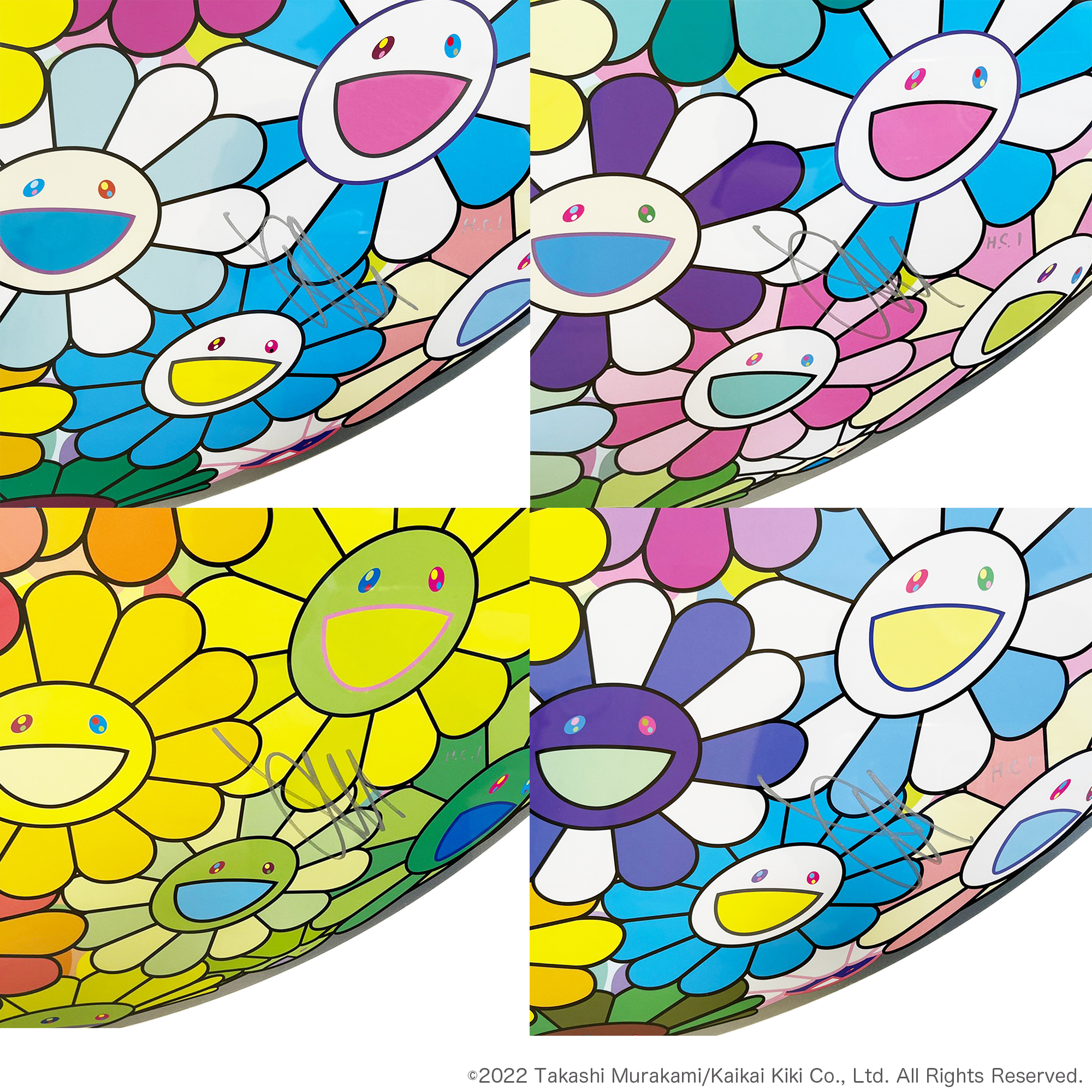 ザオウーキーのお花の絵へのあこがれ Zingaro 村上隆 サイン入り