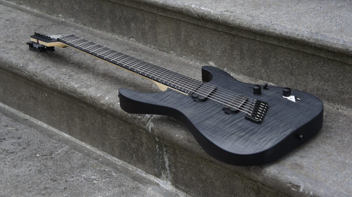 LTD（） / M-1007 MULTI-SCALE See Thru Black Satin 7弦ギター