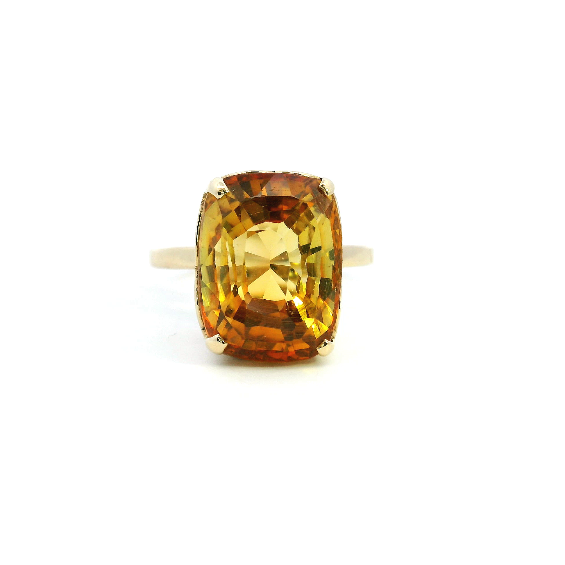Estate 14KY Lab Grown Golden Sapphire Ring 001-806-01143 | Kiefer