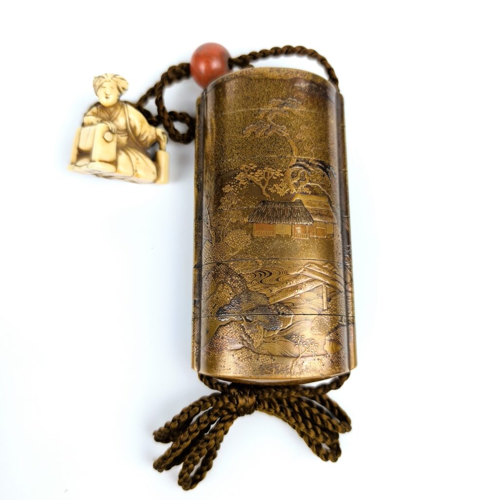 出目入滿 印籠 根付 緒締玉 古民具