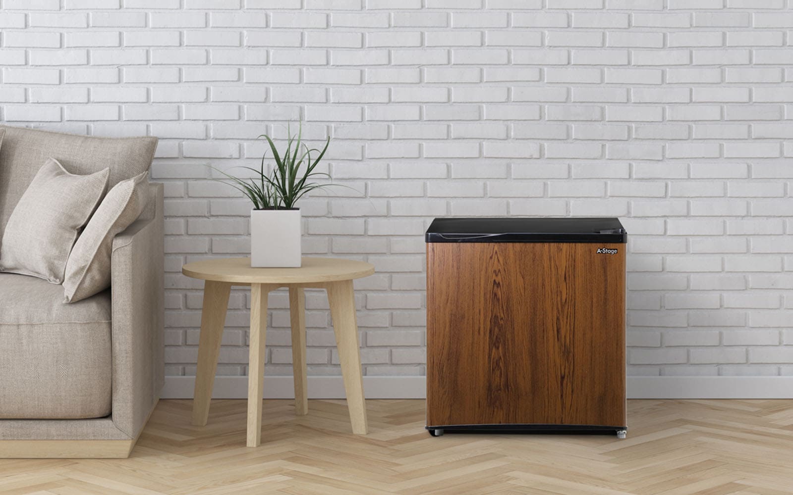 1ドア冷蔵庫 45L 木目調(BR-45DW)｜A-Stage inc.