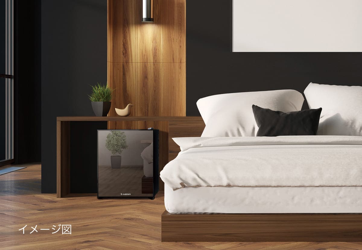 1ドアミラーガラス冷蔵庫 40L（WRH-M140G）｜A-Stage inc.