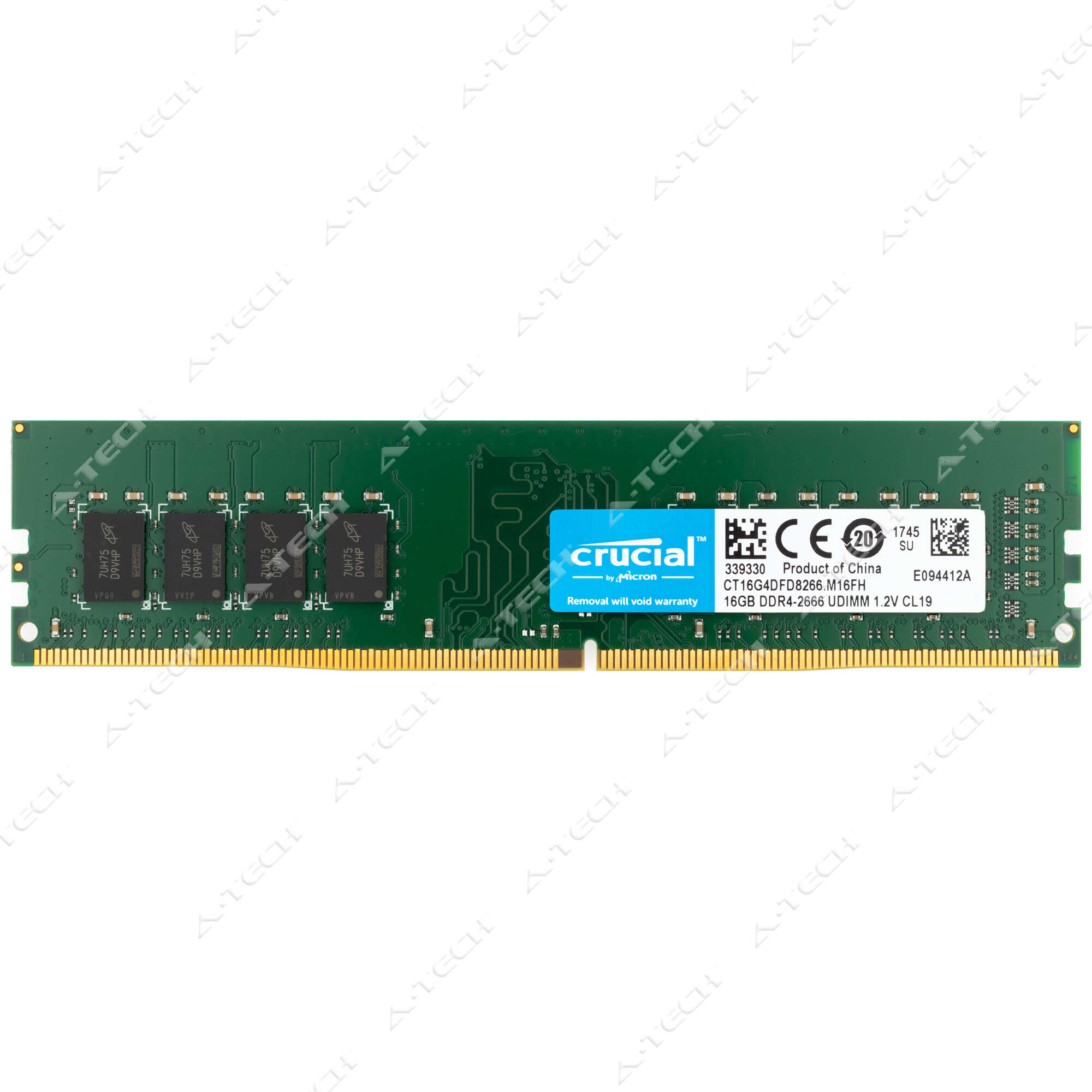 Crucial 16GB DDR4 2666MHz PC4-21300 2Rx8 DIMM Desktop Memory RAM
