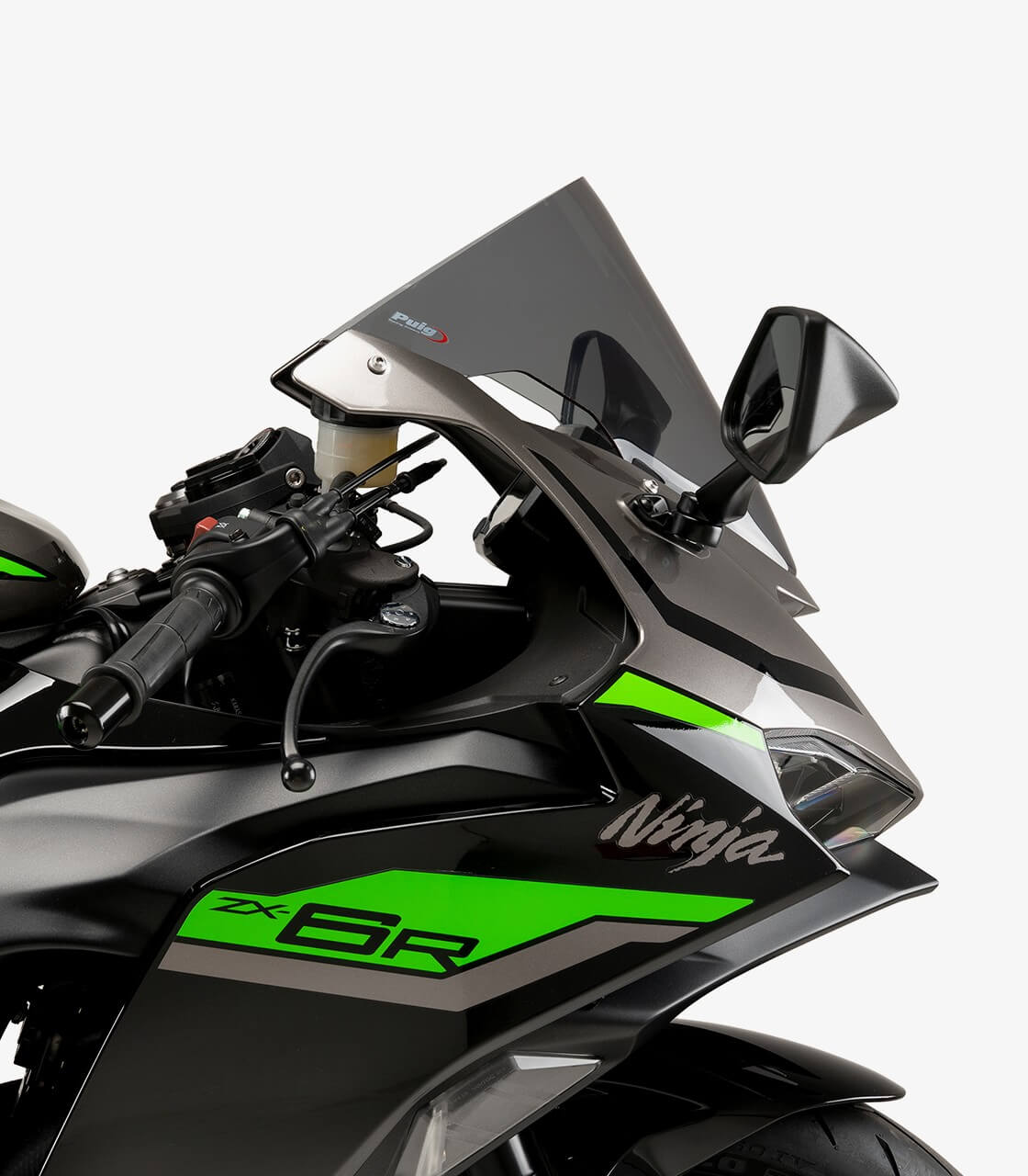 Kawasaki ZX-6R Ninja (24-25) Puig R-Racer Smoked Windshield 21832H