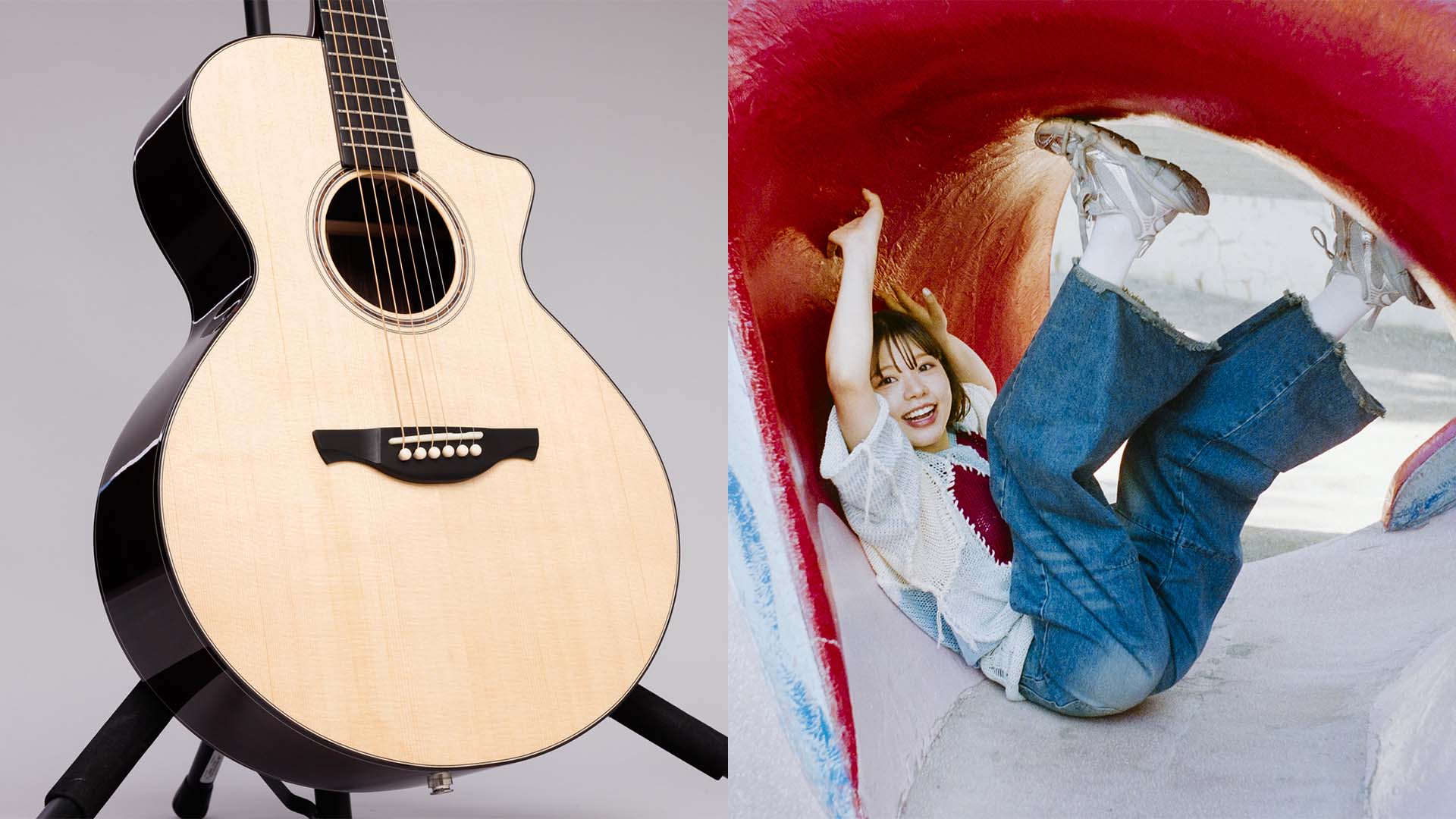 島村楽器のHISTORYより、若手シンガー・ソングライターのasmiの