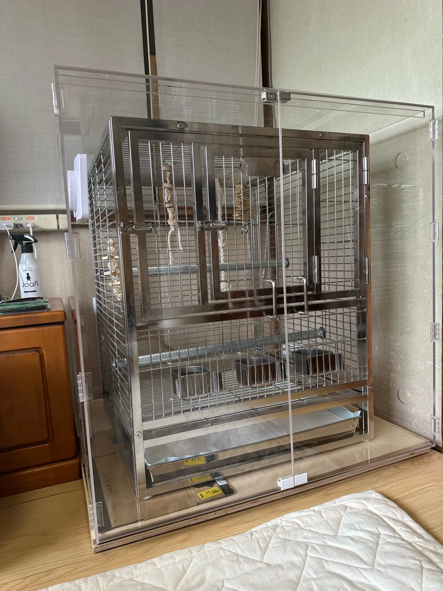 まこ鳥かごアクリル保温ケース保温箱アクリルケース まこ鳥かご