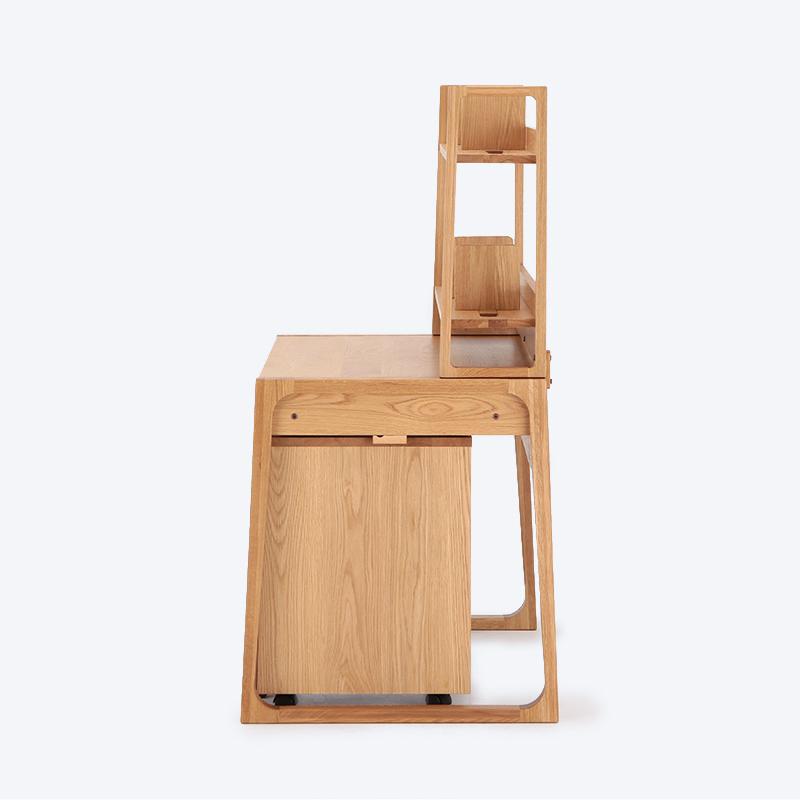 FOPPISH Oak Desk & Chest Set (High Shelf)– Actus häuse