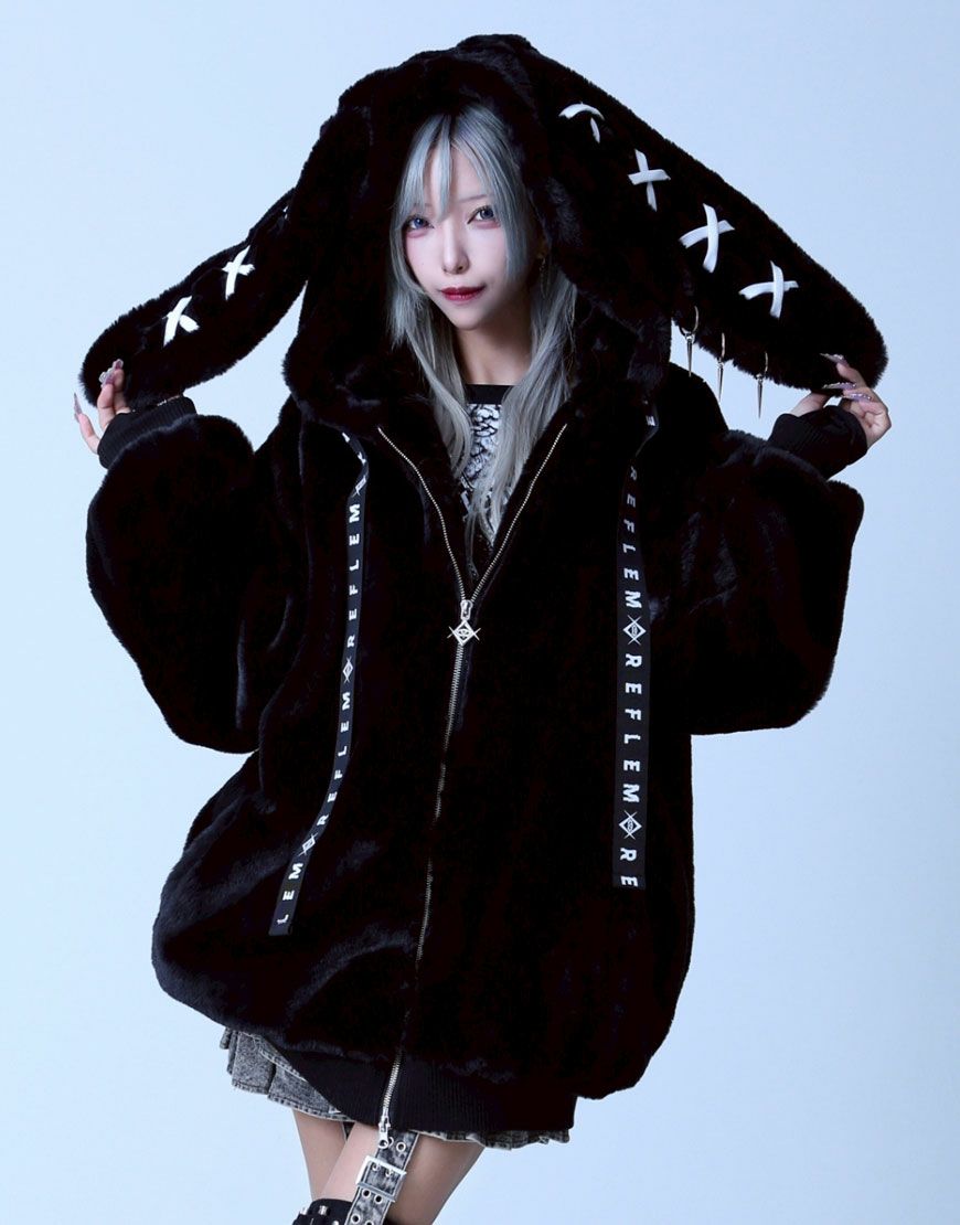 DimMoire【ディムモアール】BABY DEVIL ファーパーカー/Black