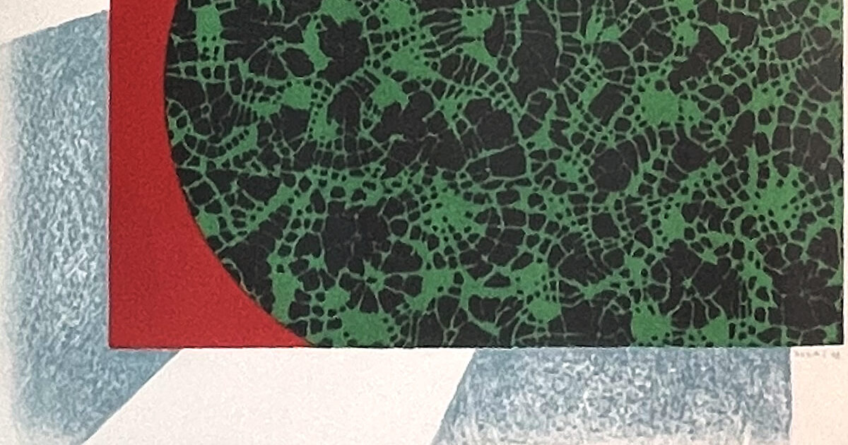 菅井汲「緑のフェスティバル」1966年/リトグラフ/絵画販売