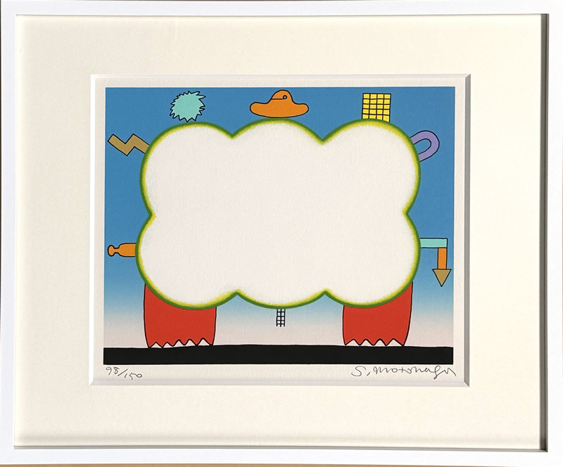 真作むいろはかさなり元永定正 大判シルクスクリーン 直筆サイン 版画 絵画