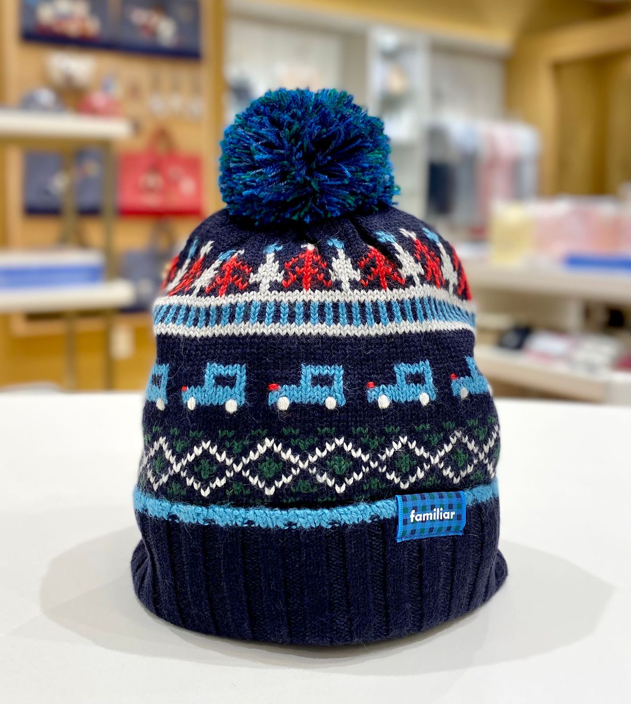 ファミリア ニット帽 53〜55 54 男の子 恐竜